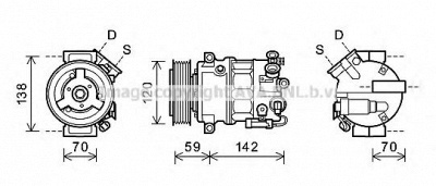 AVA QUALITY COOLING olk578 -  Компрессор, кондиционер